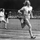Mrs. Fanny Blankers-Koen, the Dutchwoman, winning the last lap of the 400 meters relay final at Wembley Stadium in London, United Kingdom, on August 7, 1948, to make Holland the winners of the event in 47.5 sec. Also in picture is H.H. Nissen of Denmark who came second with USA third. (AP Photo)